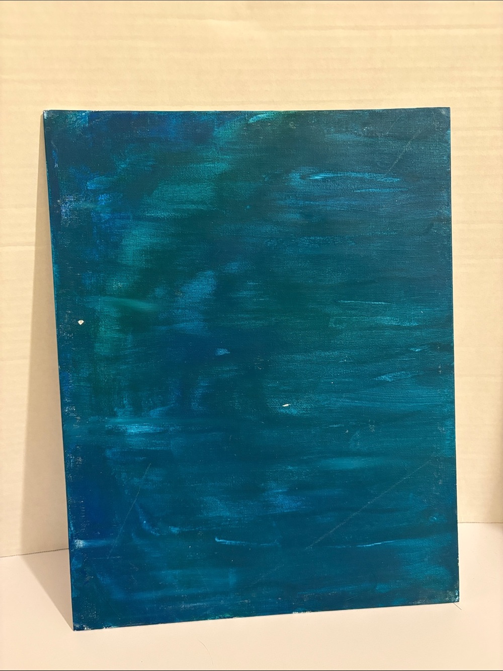 “Beam of Light” Acrylic Abstract Ocean Blue Canvas Art